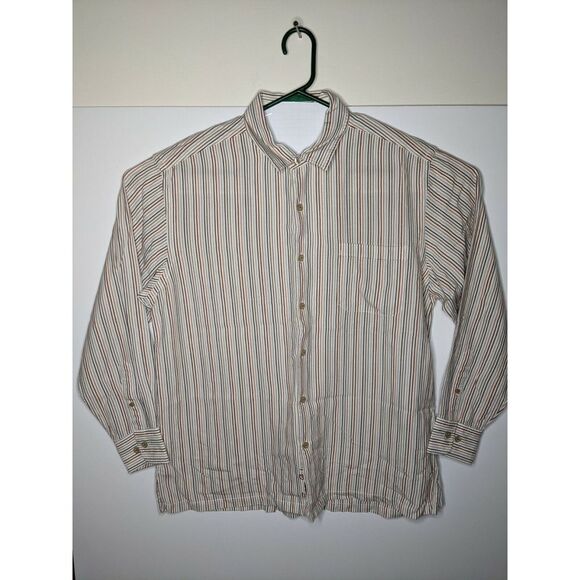 Men's Tommy Bahama Striped Long Sleeve Button Down Shirt, Size Large - Picture 1 of 6